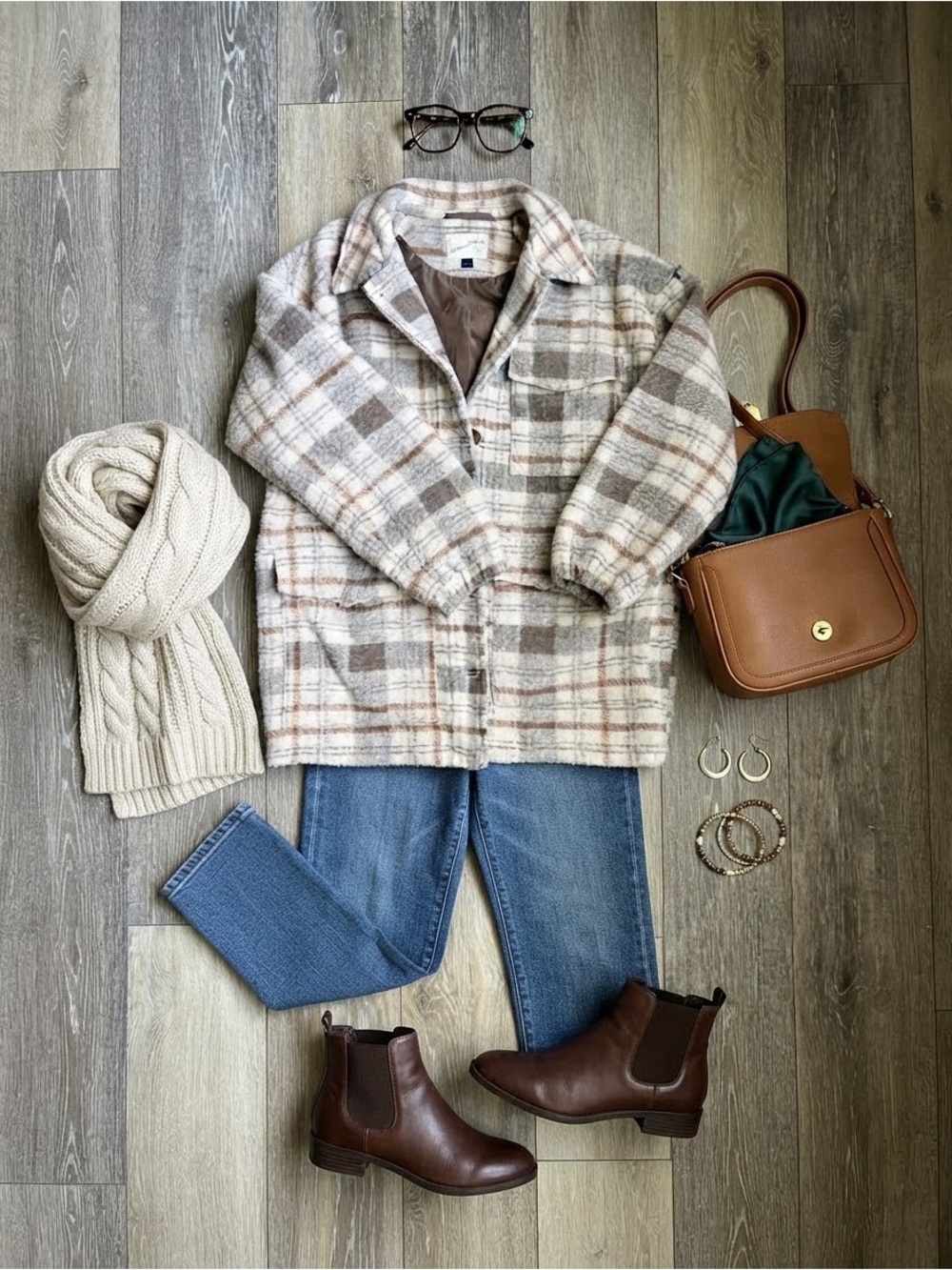 Universal Thread Oversized Plaid Shacket Jacket Coat — SIZE S
